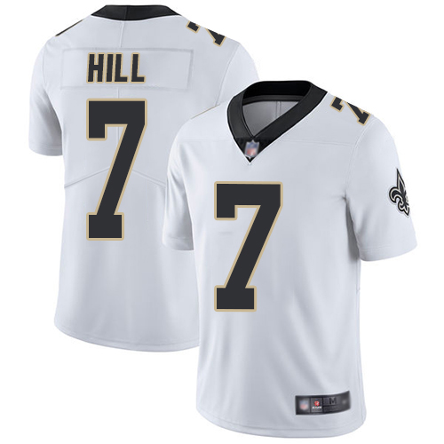 Men New Orleans Saints Limited White Taysom Hill Road Jersey NFL Football #7 Vapor Untouchable Jersey->women nfl jersey->Women Jersey
